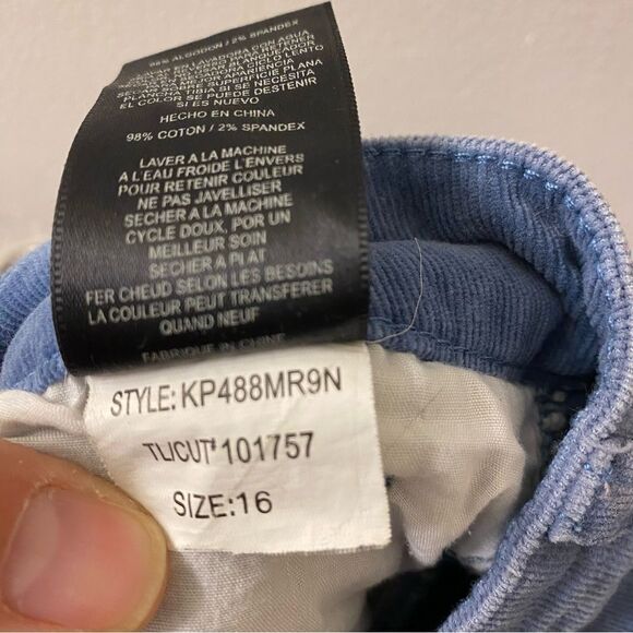 Kut From The Kloth Diana High Rise Skinny Corduroy Pants blue stretch plus 16 - Picture 8 of 14